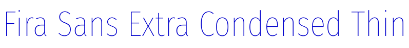 Fira Sans Extra Condensed Thin フォント